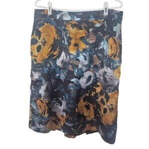 Jaclyn Smith Jacquard Print Midi Skirt Y2K Size 10